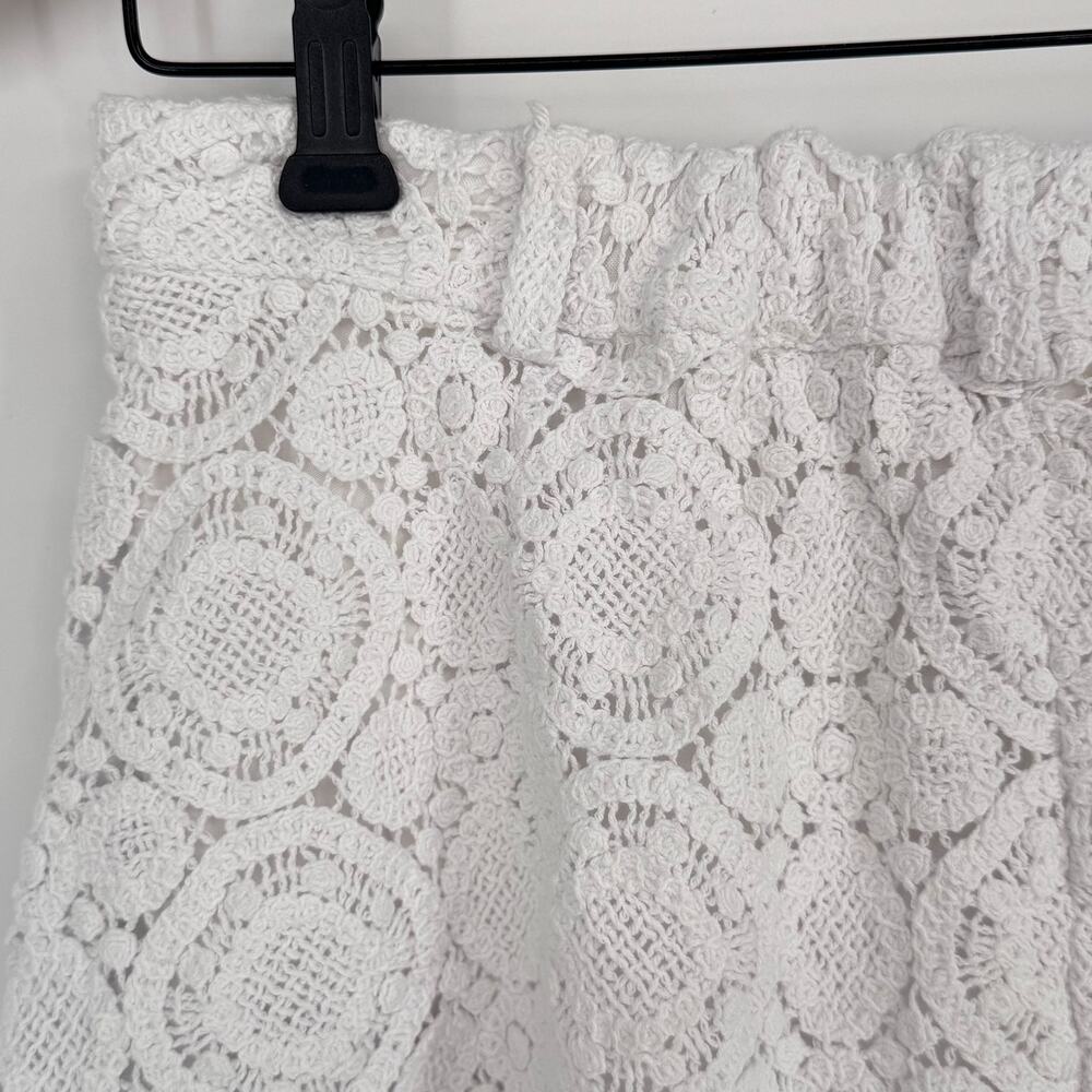 Anthropologie White Crochet Lace Shorts M - Picture 5 of 9